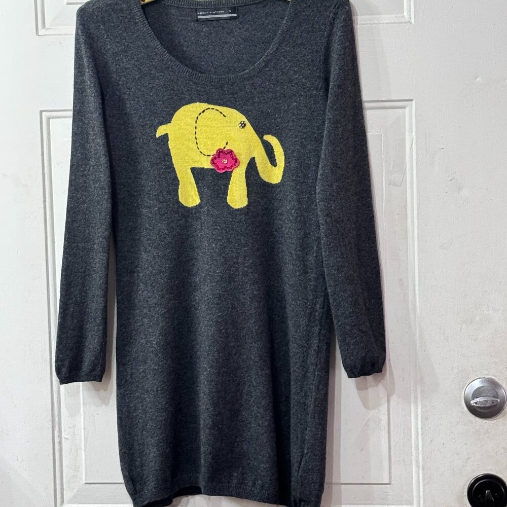 Colour Eighteen Womens Sz S Sweater Tunic Mini Dress Long Sleeve Dark Gray